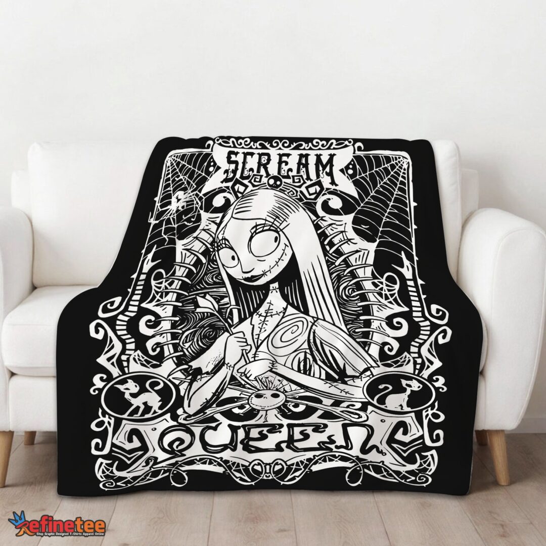 nice-disney-the-nightmare-before-christmas-sally-scream-queen-blanket-fleece-customized-blanket-mk-01 Nice Disney The Nightmare Before Christmas Sally Scream Queen Blanket Fleece Customized Blanket - Image 3