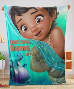 Nice Disney Toddler Moana Blanket Fleece Customized Blanket