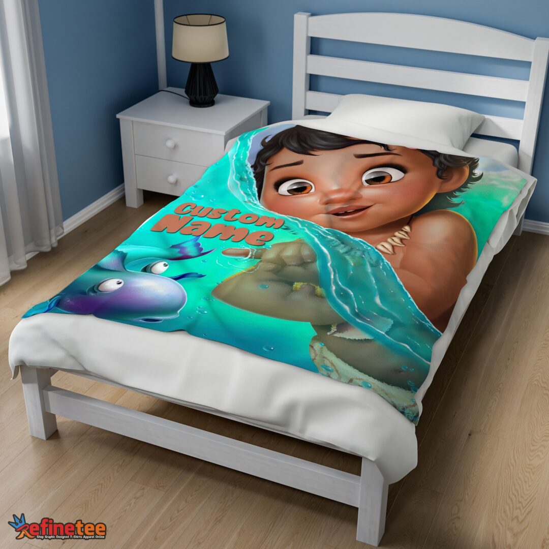 nice-disney-toddler-moana-blanket-fleece-customized-blanket-mk-02 Nice Disney Toddler Moana Blanket Fleece Customized Blanket - Image 3