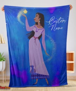 Nice Disney Wish Asha Princess Blanket Fleece Customized Blanket