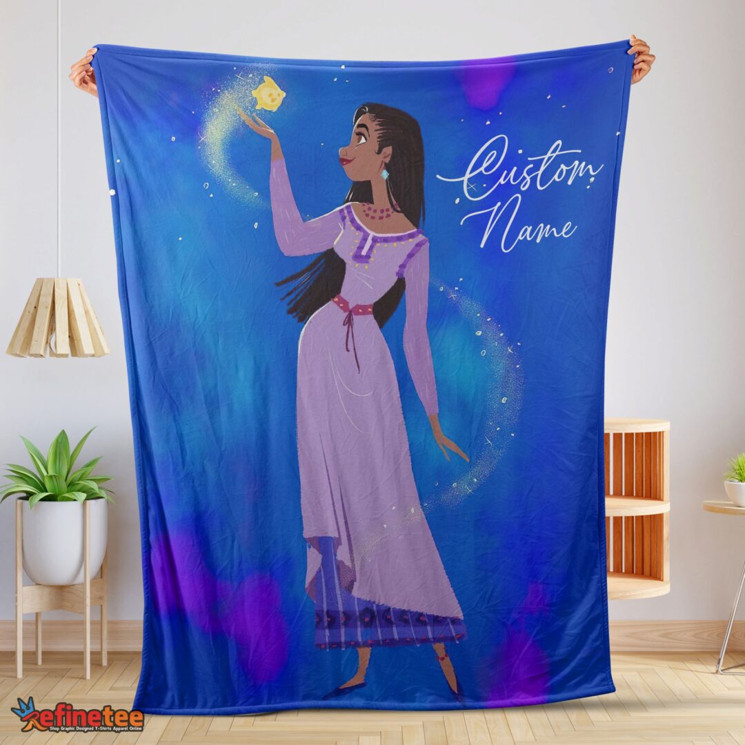 nice-disney-wish-asha-princess-blanket-fleece-customized-blanket-mk-01 Nice Disney Wish Asha Princess Blanket Fleece Customized Blanket