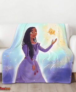 Nice Disney Wish Asha Princess Star Blanket Fleece Customized Blanket - Image 3