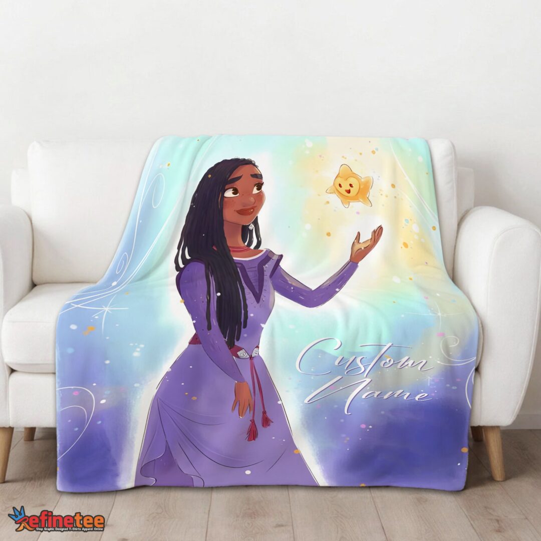 nice-disney-wish-asha-princess-star-blanket-fleece-customized-blanket-mk-01 Nice Disney Wish Asha Princess Star Blanket Fleece Customized Blanket - Image 3
