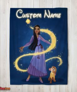 Nice Disney Wish Asha Princess Star Valentino Blanket Fleece Customized Blanket