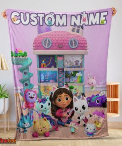 Nice Disney’s Gabby’s Dollhouse With Our Cute Girl Fleece Blanket Customize Blanket