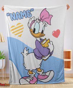 Nice Donald Duck Girlfriend Daisy Blanket Fleece Customized Blanket