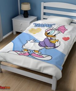Nice Donald Duck Girlfriend Daisy Blanket Fleece Customized Blanket - Image 3