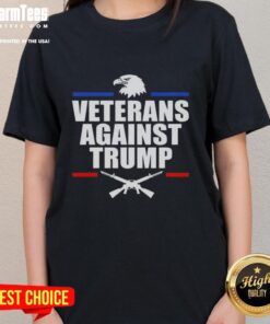 Nice Eagle Veterans Against Trump Ladies Tee featuring a bold eagle graphic and empowering message for veterans.