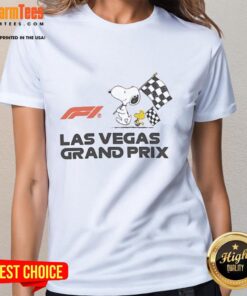 Nice F1 Peanuts Las Vegas Grand Prix ladies tee featuring a stylish design for racing fans.