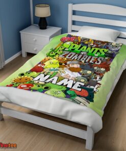 Nice Game Plants Vs Zombies All Character Blanket Fleece Customized Blanket - Image 3