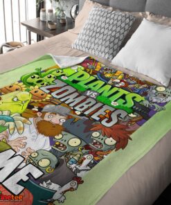 Nice Game Plants Vs Zombies All Character Blanket Fleece Customized Blanket - Image 4