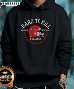 Alt Text: Georgia Bulldogs football hoodie with 'Hard to Kill' slogan, perfect for passionate fans and game day wear.