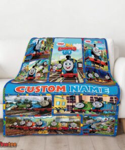 Nice Good Thomas & Friends Collage Blanket Fleece Customized Blanket - Image 3