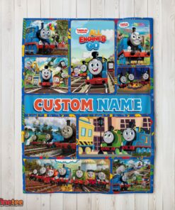 Nice Good Thomas & Friends Collage Blanket Fleece Customized Blanket