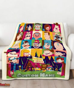 Nice Gravity Falls Mystery Shack Characters Collage Blanket Fleece Customized Blanket - Image 3