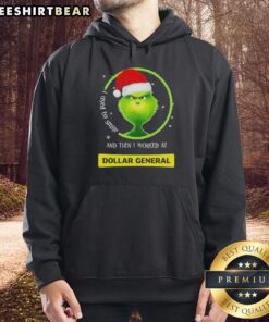 Nice Grinch Christmas hoodie with 'I Used to Smile and Then I Worked at Dollar General' text, perfect for festive humor.