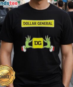 Nice Grinch hands holding a heart on a Christmas T-shirt from Dollar General, perfect for holiday cheer.