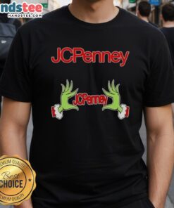 Nice Grinch Hands Love JCPenney Christmas T-Shirt featuring festive design and vibrant colors for the holiday season.