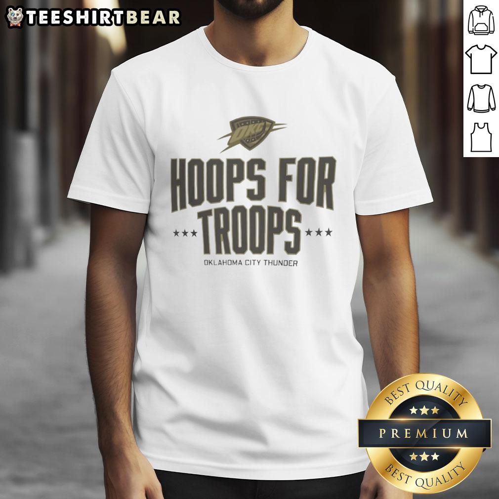 nice-hoops-for-troops-oklahoma-city-thunder-basketball-t-shirt-1 Alt Text: Nice Hoops For Troops Oklahoma City Thunder Basketball T-Shirt featuring team logo and vibrant design.
