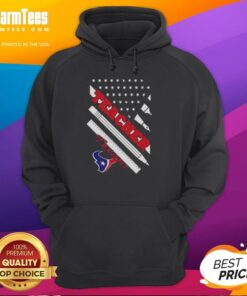 Nice Houston Texans football hoodie for teachers featuring an American flag design, perfect for game day style.