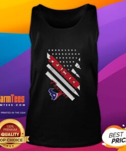 Nice Houston Texans football tank top for teachers featuring an American flag design, perfect for game day or casual wear.