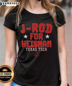 Ladies tee featuring Jacob Rodriguez for Heisman, Texas Tech Red Raiders Football, showcasing team spirit and style.