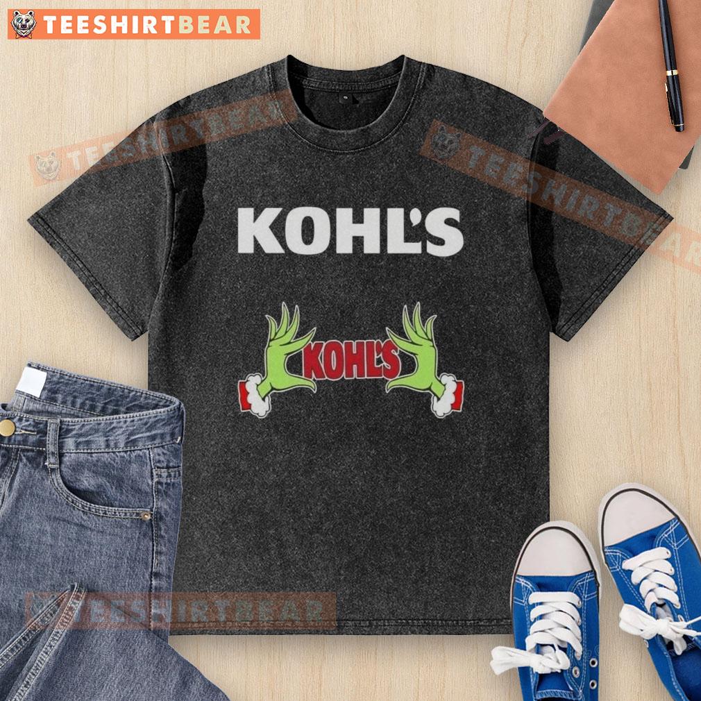 nice-kohls-x-grinch-hands-merry-christmas-washed-t-shirt Alt Text: Nice Kohl's X Grinch Hands Merry Christmas washed t-shirt featuring festive design and vibrant colors.