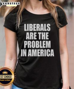 Nice Liberals Are The Problem In America Ladies Tee showcasing a bold graphic design on a stylish women's t-shirt.
