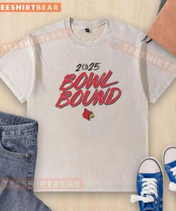 Nice Louisville Cardinals Football 2025 Bowl Bound washed t-shirt featuring team colors and logo, perfect for fans.