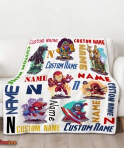 Nice Marvel Chibi Heroes And Villains Blanket Fleece Customized Blanket - Image 3