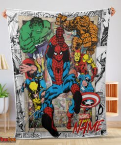 Nice Marvel Comics Superhero Blanket Fleece Customized Blanket