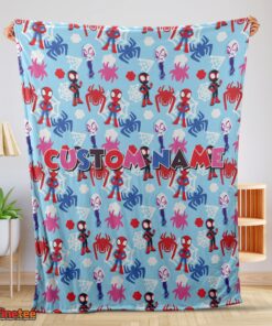 Nice Marvel Superhero Spidey And His Amazing Friends Birthday Cute Blanket Fleece Customized Blanket