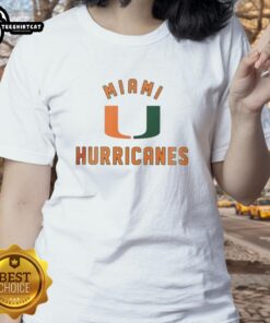 Stylish Miami Hurricanes ladies tee in vibrant colors, perfect for game day or casual wear, showcasing team spirit.