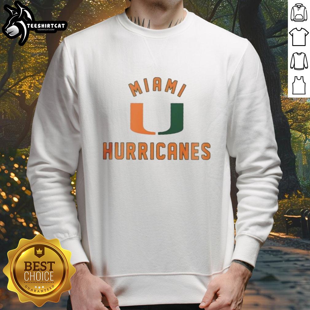 nice-miami-hurricanes-sweatshirt Stylish Nice Miami Hurricanes sweatshirt featuring vibrant colors and team logo, perfect for game day and casual wear.