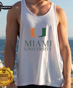 Trendy Nice Miami University tank top in vibrant colors, perfect for casual outings and school spirit.