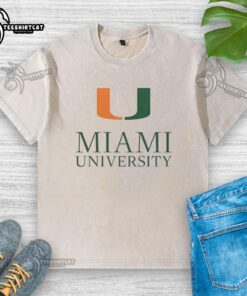 Nice Miami University washed t-shirt in vibrant colors, showcasing school spirit and comfort for students and fans.