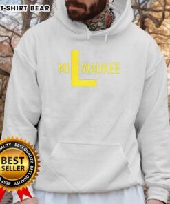 Nice Milwaukee Brewers L logo hoodie featuring a stylish design, perfect for fans and casual wear.