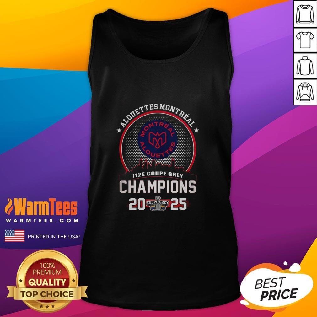 nice-montreal-alouettes-112e-grey-cup-champions-2025-city-skyline-tank-top Montreal Alouettes 112E Grey Cup Champions 2025 tank top with Montreal skyline background, celebrating team pride.