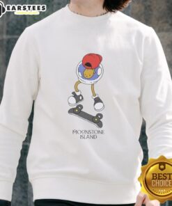 Skateboarding sweatshirt featuring a stylish Nice Moonstone Island design, perfect for casual wear and outdoor activities.