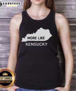 Nice More Like Kentucky Map Tank Top featuring a stylish graphic design of Kentucky's map, perfect for casual wear.