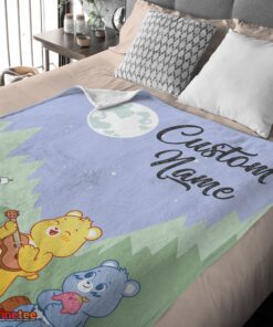 Nice Nelvana The Care Bears Family Camping Fleece Blanket Customize Blanket - Image 4
