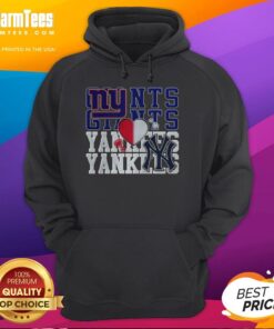 Cozy hoodie featuring New York Giants NFL and New York Yankees MLB logos, perfect for sports lovers and fans.