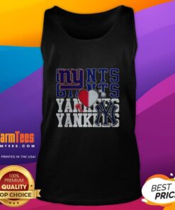 Stylish tank top featuring New York Giants NFL and New York Yankees MLB logos for sport lovers.