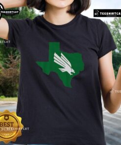 Nice North Texas Mean Green Texas Diving Eagle Ladies Tee showcasing vibrant team colors and stylish design.