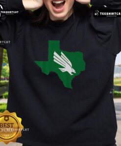 Alt Text: Stylish Nice North Texas Mean Green Texas diving eagle sweatshirt in vibrant green, perfect for fans and casual wear.