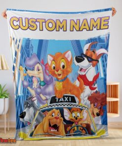 Nice Oliver & Company With Friends Drive Taxi Blanket Fleece Customized Blanket