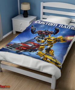 Nice Optimus Prime And Bumblebee Transformers Movie Blanket Customize Blanket - Image 3