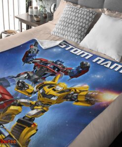 Nice Optimus Prime And Bumblebee Transformers Movie Blanket Customize Blanket - Image 4