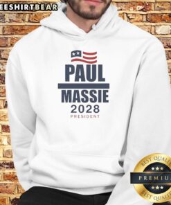 Nice Paul Massie 2028 President Flag Hoodie featuring vibrant design and comfortable fit for supporters of the campaign.