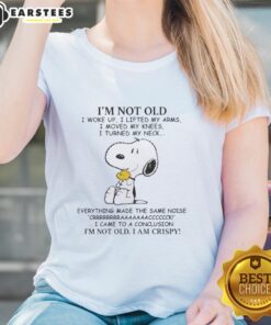 Nice Peanuts Snoopy tee featuring 'I'm Old' design, perfect for fans of vintage cartoon apparel.